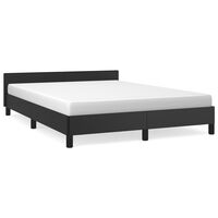 vidaXL Bed Frame Black 107x203 cm King Single Size Faux Leather