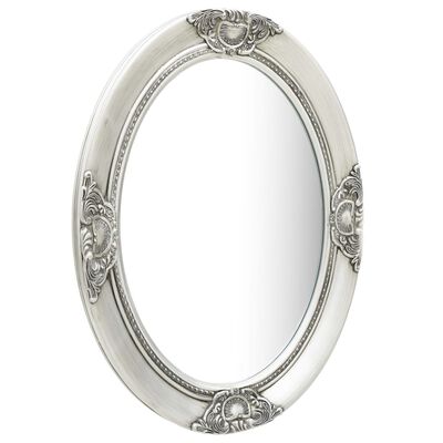 vidaXL Wall Mirror Baroque Style 50x70 cm Silver