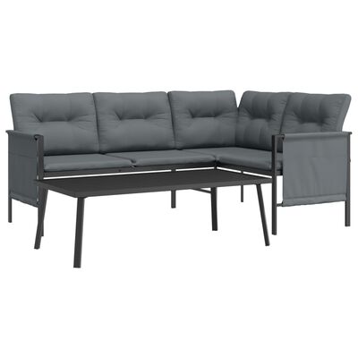 vidaXL 2 Piece Garden Lounge Set Anthracite Steel