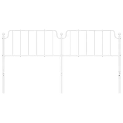 vidaXL Metal Headboard White 180 cm