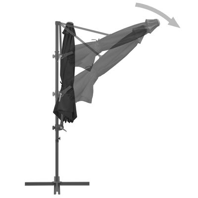 vidaXL Cantilever Garden Parasol with Steel Pole Anthracite 300 cm