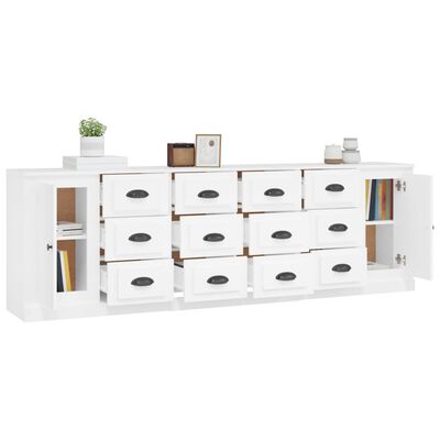 vidaXL Sideboards 3 pcs White Engineered Wood