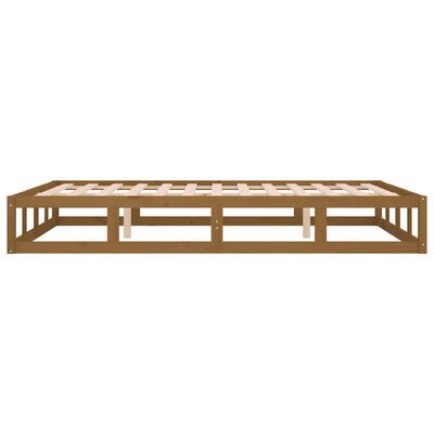 vidaXL Bed Frame without Mattress Honey Brown 135x190 cm Double Solid Wood