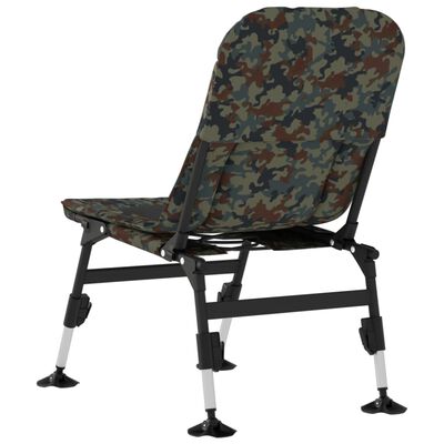 vidaXL Fishing Chair with Adjustable Mud Legs Foldable Camouflage