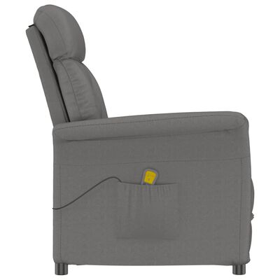 vidaXL Massage Chair Dark Grey Faux Suede Leather