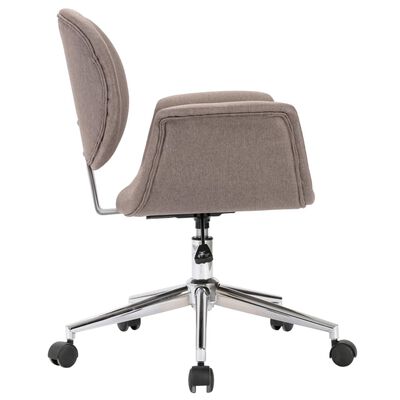 vidaXL Swivel Dining Chairs 2 pcs Taupe Fabric