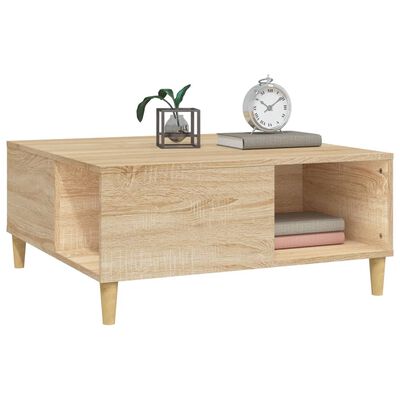 vidaXL Coffee Table Sonoma Oak 80x80x36.5 cm Engineered Wood