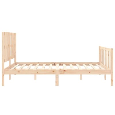 vidaXL Bed Frame without Mattress King Size Solid Wood Pine