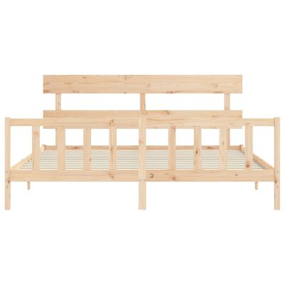 vidaXL Bed Frame without Mattress Super King Size Solid Wood Pine