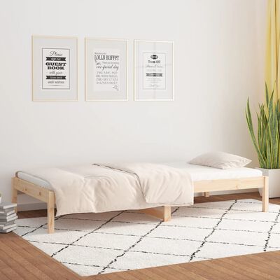 vidaXL Day Bed without Mattress 90x190 cm Single Single Solid Wood Pine