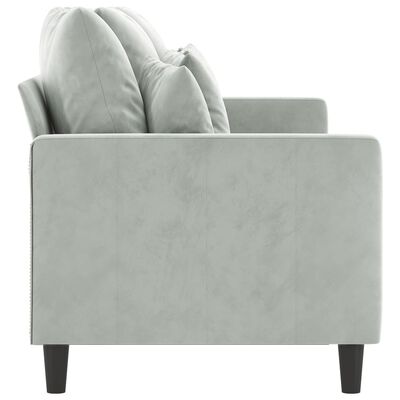 vidaXL 3-Seater Sofa Light Grey 180 cm Velvet