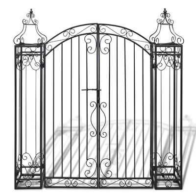 vidaXL Ornamental Garden Gate Wrought Iron 122x20.5x134 cm