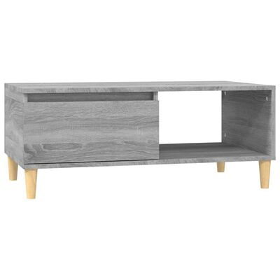 vidaXL Coffee Table Grey Sonoma 90x50x36.5 cm Engineered Wood