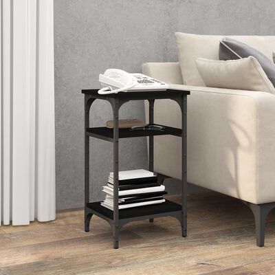 vidaXL Side Table Black 35x30x60 cm Engineered Wood