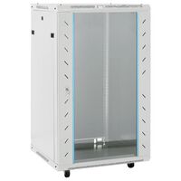 vidaXL 18U Network Cabinet 19" IP20 Grey 60x60x100 cm