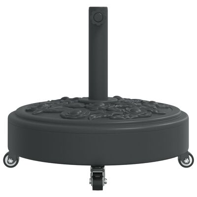 vidaXL Parasol Base with Wheels for Ø38 / 48 mm Poles 27 kg Round