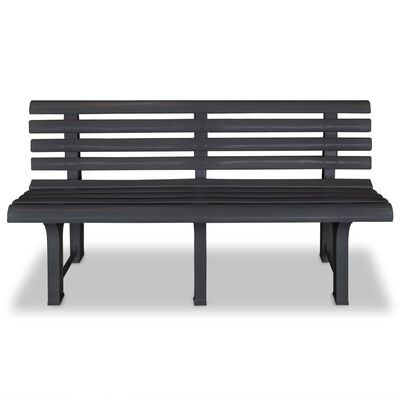 vidaXL Garden Bench 145.5 cm Plastic Anthracite