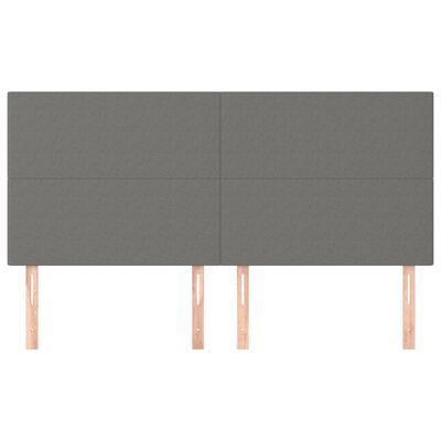 vidaXL Headboards 4 pcs Dark Grey 100 cm Fabric