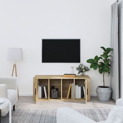 vidaXL TV Cabinet Sonoma Oak 100x35x40 cm Engineered Wood