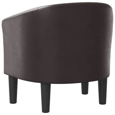 vidaXL Tub Chair Brown Faux Leather