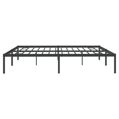 vidaXL Metal Bed Frame without Mattress Black 180x200 cm Super King