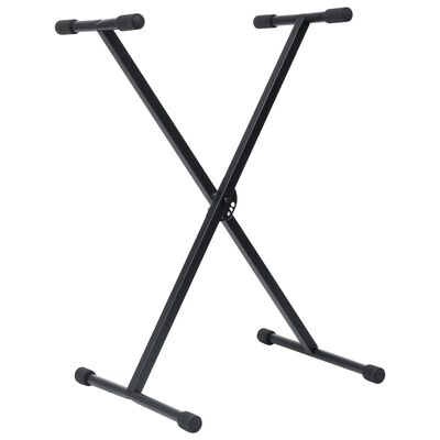 vidaXL Keyboard Stand and Stool Set Black