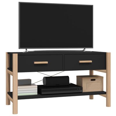 vidaXL TV Cabinet Black 82x38x45 cm Engineered Wood