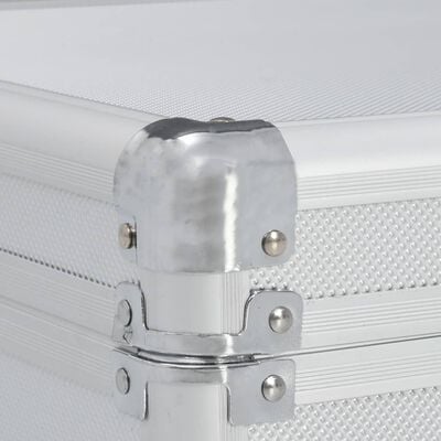 vidaXL Gun Case Silver 118x38x12 cm Aluminium