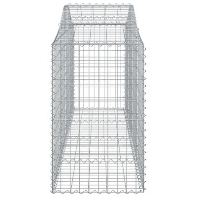 vidaXL Arched Gabion Baskets 3 pcs 200x50x80/100 cm Galvanised Iron