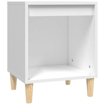 vidaXL Bedside Cabinet White 40x35x50 cm Engineered Wood