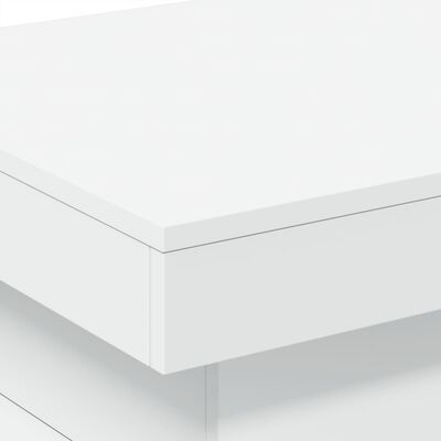 vidaXL Coffee Table with LED Lights White 50x50x40 cm