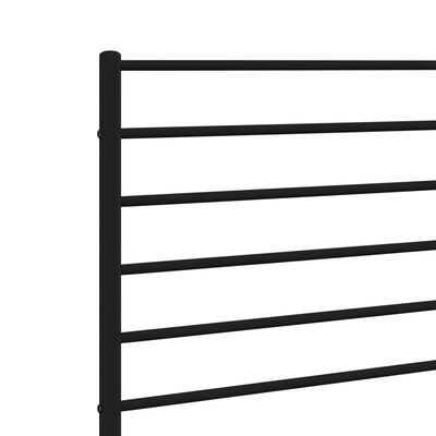 vidaXL Metal Headboard Black 180 cm