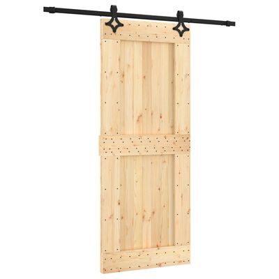 vidaXL Sliding Door with Hardware Set 85x210 cm Solid Wood Pine