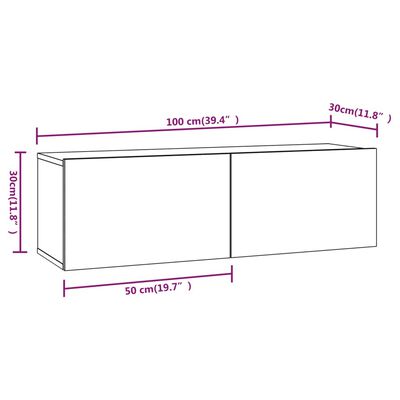 vidaXL 6 Piece TV Cabinet Set High Gloss White Engineered Wood