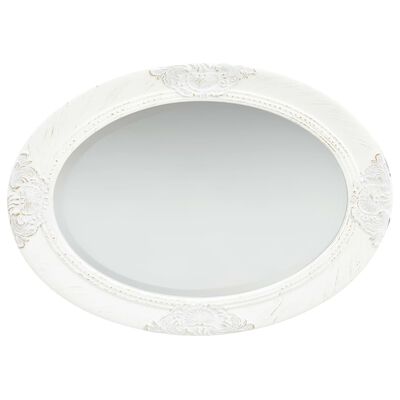 vidaXL Wall Mirror Baroque Style 50x70 cm White