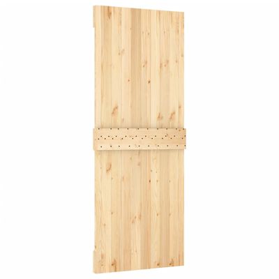 vidaXL Sliding Door with Hardware Set 80x210 cm Solid Wood Pine