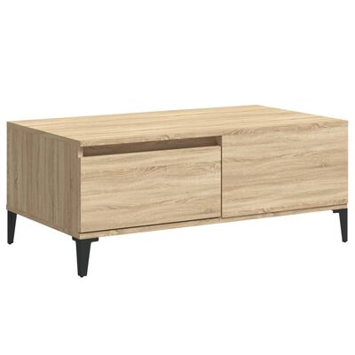 vidaXL Coffee Table Sonoma Oak 90x50x36.5 cm Engineered Wood