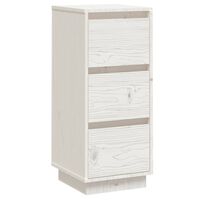 vidaXL Sideboard White 32x34x75 cm Solid Wood Pine