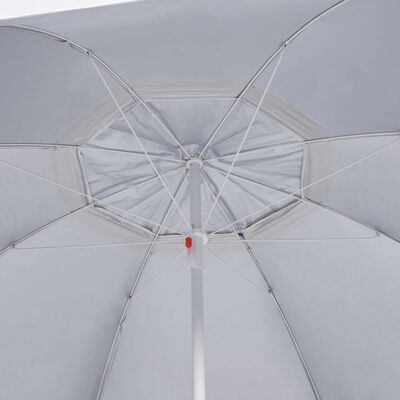 vidaXL Beach Parasol with Side Walls Sand 215 cm