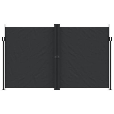 vidaXL Retractable Side Awning Black 200x1000 cm