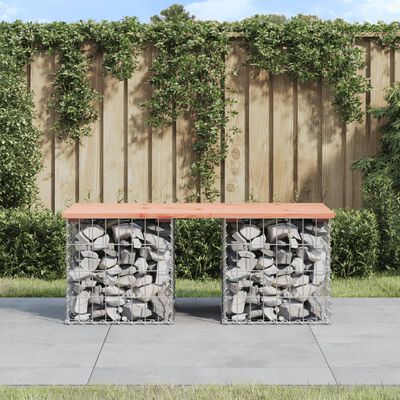 vidaXL Garden Bench Gabion Design 103x44x42 cm Solid Wood Douglas