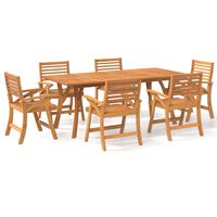 vidaXL 7 Piece Garden Dining Set Solid Wood Acacia