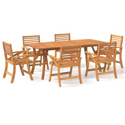 vidaXL 7 Piece Garden Dining Set Solid Wood Acacia