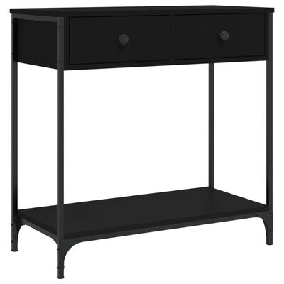 vidaXL Console Table Black 75x34.5x75 cm Engineered Wood