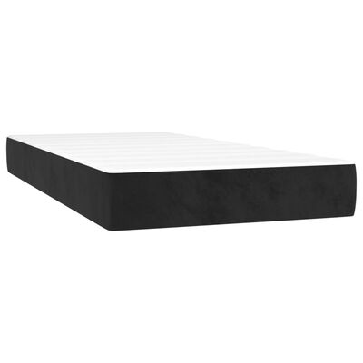 vidaXL Pocket Spring Bed Mattress Black 106x203x20 cm King Single Size Velvet