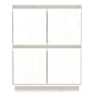 vidaXL Sideboard White 60x34x75 cm Solid Wood Pine