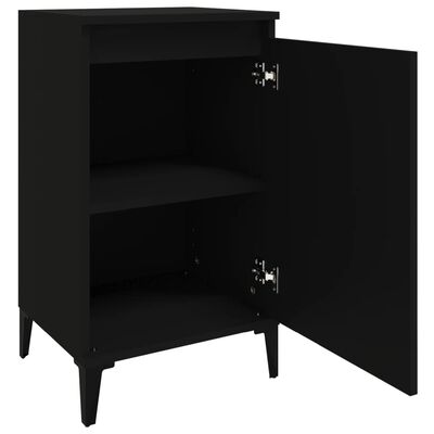 vidaXL Bedside Cabinets 2 pcs Black 40x35x70 cm Engineered Wood