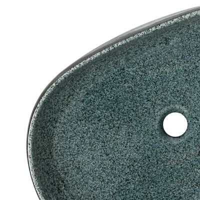 vidaXL Countertop Basin Turquoise Oval 59x40x14 cm Ceramic