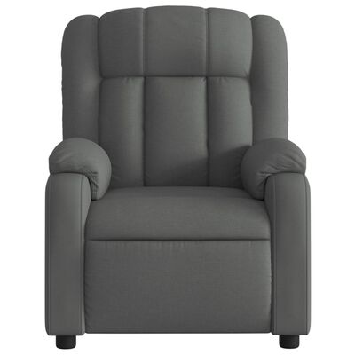 vidaXL Massage Recliner Chair Dark Grey Fabric