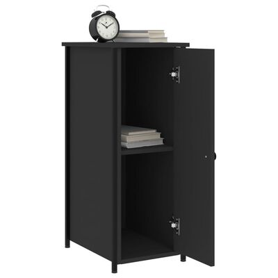 vidaXL Bedside Cabinets 2 pcs Black 32x42x80 cm Engineered Wood